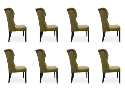 8x Chaise de siège rembourrée design Voir chaise de suite fauteuil de salon club ensemble
